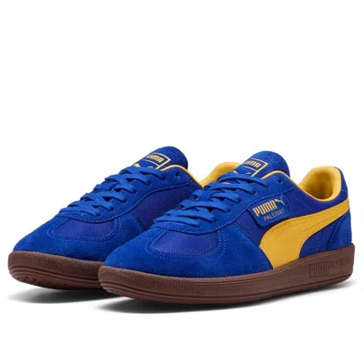 Puma Palermo Man Sneakers Azure Size 9 Cowhide In Royal Blue