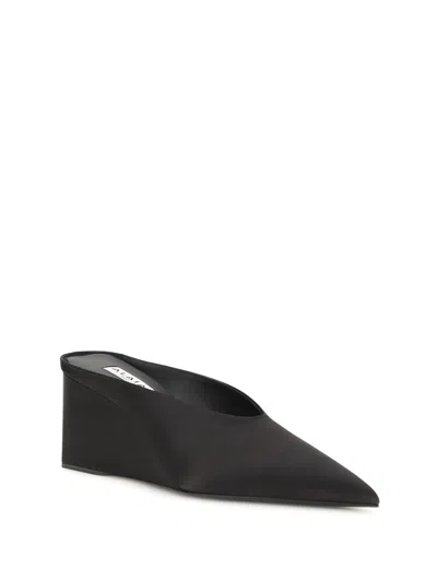 Alaïa Alaia Black Velvet Cube-heeled Mule Women In Black