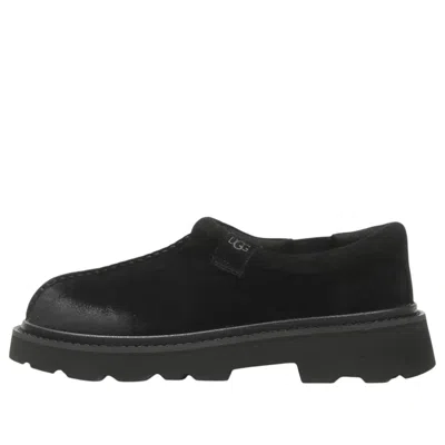 Ugg Lace-up Chunky Sole Round Toe Suede Finish In Black
