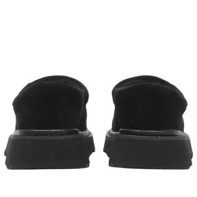 Ugg Lace-up Chunky Sole Round Toe Suede Finish In Black