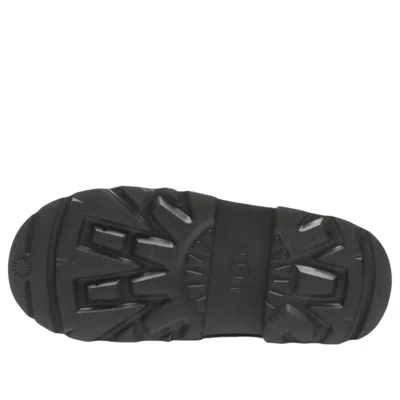 Ugg Lace-up Chunky Sole Round Toe Suede Finish In Black