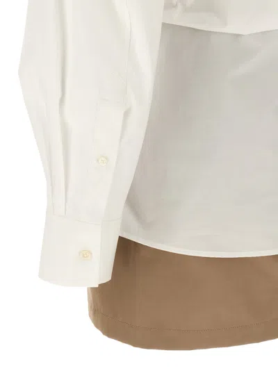 Alexander Wang Pre-styled Mini Wrap Dress In Twill In White