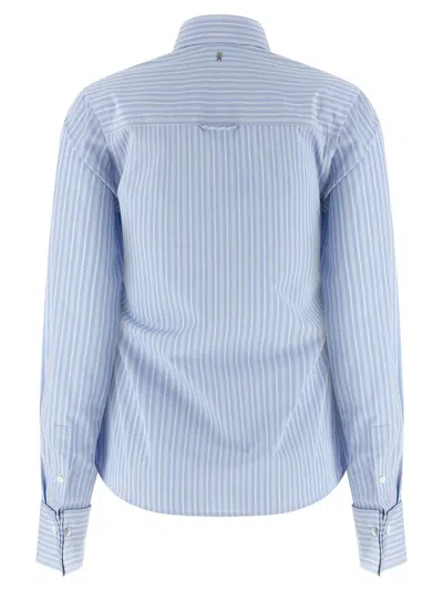 Ami Alexandre Mattiussi Ami Paris Ami Paris Ruffled Cotton Poplin Shirt In Gray