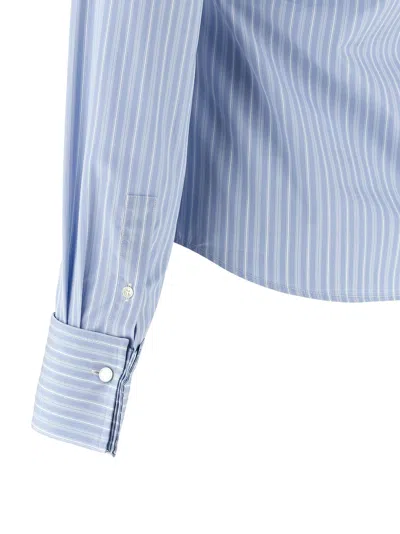 Ami Alexandre Mattiussi Ami Paris Ami Paris Ruffled Cotton Poplin Shirt In Gray