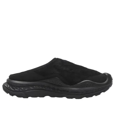 Hoka Ora Primo Ext Rubber-trimmed Suede Slip-on Sneakers In Black