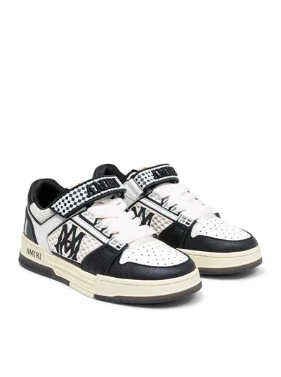 Amiri Men Two-tone Leather And Mesh Ma Skyline Sneakers In Multi