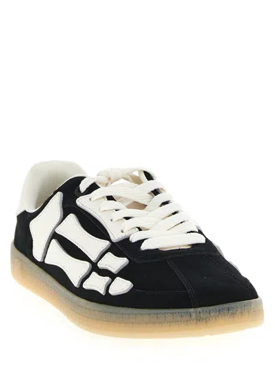 Amiri Pacific Bones Black Low Top Sneakers With Logo Patch On The Tongue And Logo Lettering On The Heel In In Black