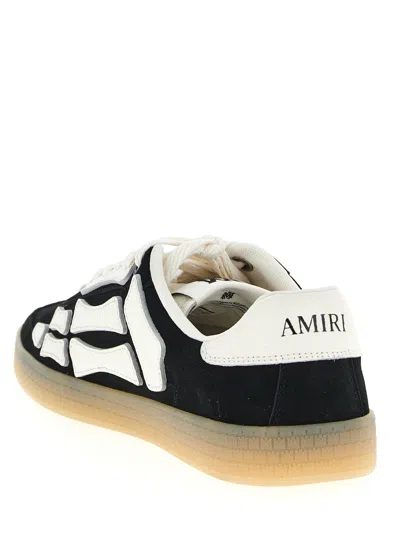 Amiri Pacific Bones Black Low Top Sneakers With Logo Patch On The Tongue And Logo Lettering On The Heel In In Black