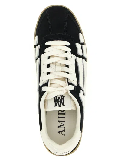 Amiri Pacific Bones Black Low Top Sneakers With Logo Patch On The Tongue And Logo Lettering On The Heel In In Black