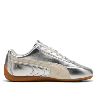 Puma Womens Silver Alpine Snow Speedcat Og Metallic Leather Trainers In Multi