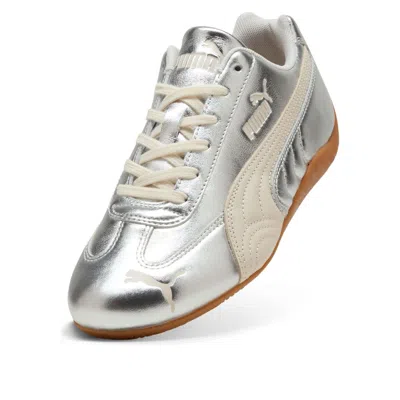 Puma Womens Silver Alpine Snow Speedcat Og Metallic Leather Trainers In Multi