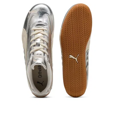 Puma Womens Silver Alpine Snow Speedcat Og Metallic Leather Trainers In Multi
