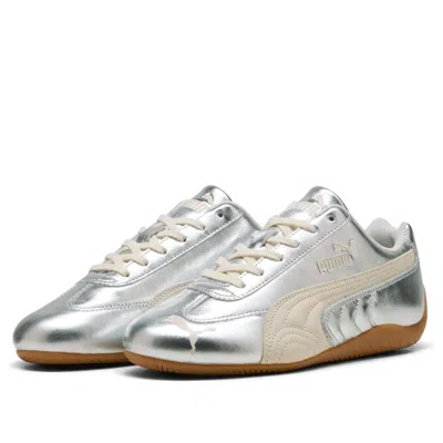 Puma Womens Silver Alpine Snow Speedcat Og Metallic Leather Trainers In Multi