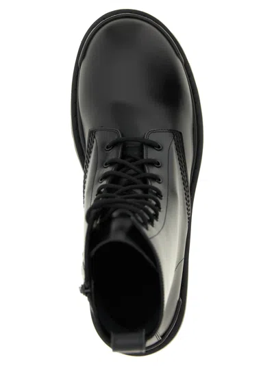 Balenciaga Leather Boots With Maxi Rubber Sole In Black