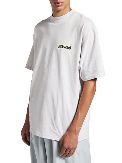 Balenciaga Oversized Logo-print Cotton-jersey T-shirt In Multi