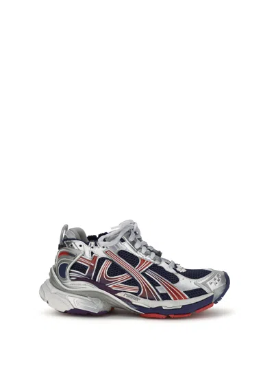 Balenciaga Mesh Panel Runner Sneakers Reflective Elements In Multi