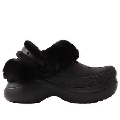 Crocs Bae Fur Lined Clogs In Black