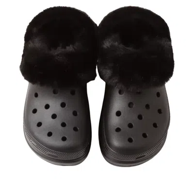 Crocs Bae Fur Lined Clogs In Black
