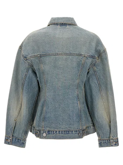Balenciaga Black Wool Blazer Jacket By . Oversized Cut. Marked Waist. Button Front Closure In Blue
