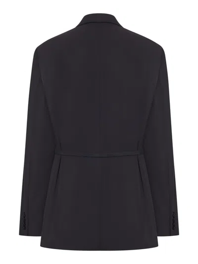 Balenciaga Tailored Wrap Wool Jacket Regular Fit In Black