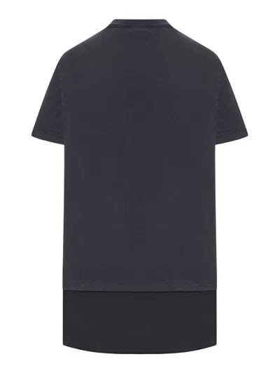 Balenciaga Women Hybrid T-shirt Dress With Sport Icon Logo In Black