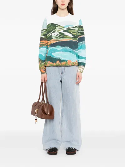 Chloé Graphic-print Crew Neck Sweatshirt In Multi