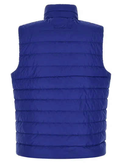 Canada Goose Men Electric Blue Polyester Sleeveless Stratus Down Jacket
