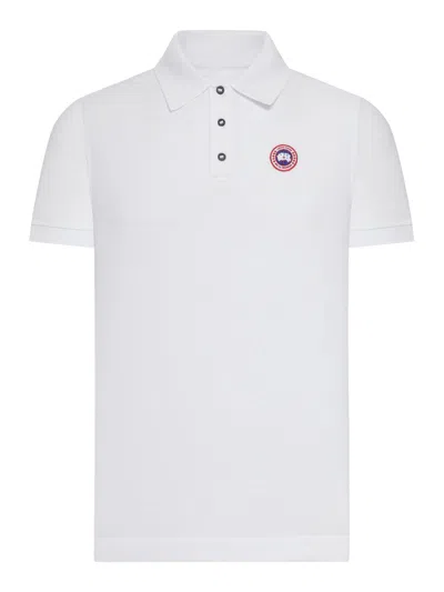 Canada Goose Men Beckley Polo Shirt In Structured Cotton In Yellow