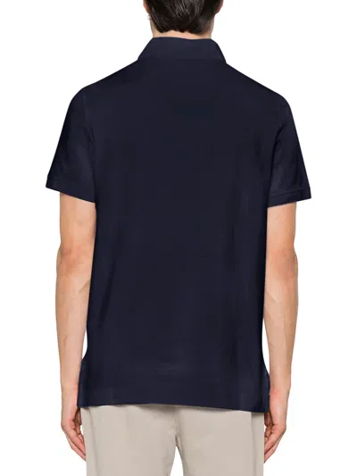Canada Goose Men Beckley Polo Shirt In Structured Cotton In Blue