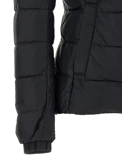 Canada Goose Quilted Padded Down Coat With Adjustable Collar In Black