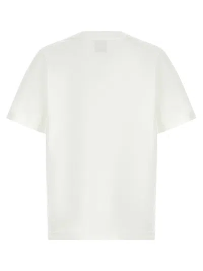 Casablanca Men White Crewneck T-shirt With Logo Print On The Front In Cotton Man