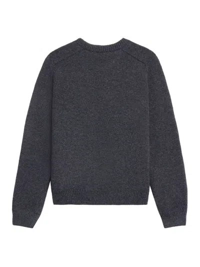 Celine Pullover Wool Cashmere Sweater In Gray