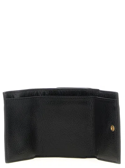 Chloé Paddington Embellished Textured-leather Cardholder In Black