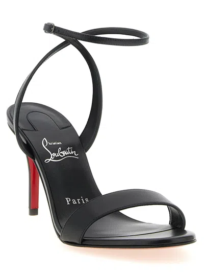 Christian Louboutin Miss Z Leather Red Sole Ankle-strap Sandals In Black
