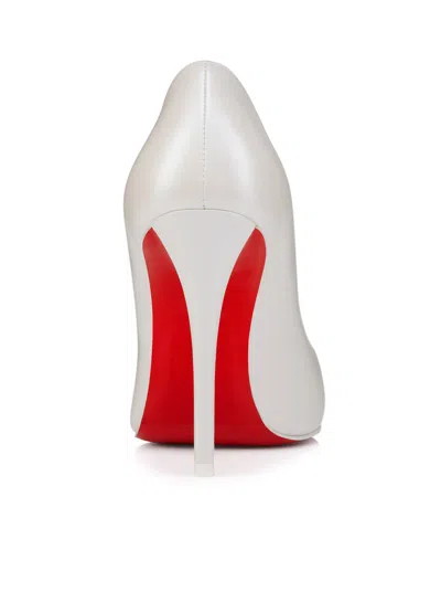 Christian Louboutin Women Miss Z 100mm Pumps In Pearlescent Leather In White