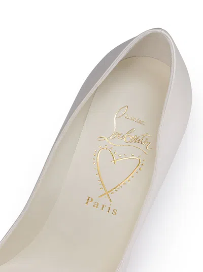 Christian Louboutin Women Miss Z 100mm Pumps In Pearlescent Leather In White