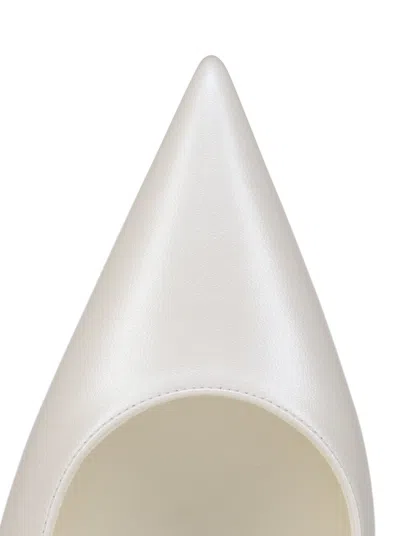 Christian Louboutin Women Miss Z 100mm Pumps In Pearlescent Leather In White