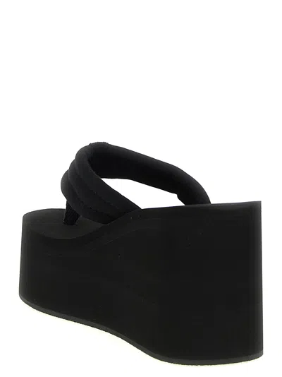 Coperni Platform Sole Open Toe Flat Slides In Black