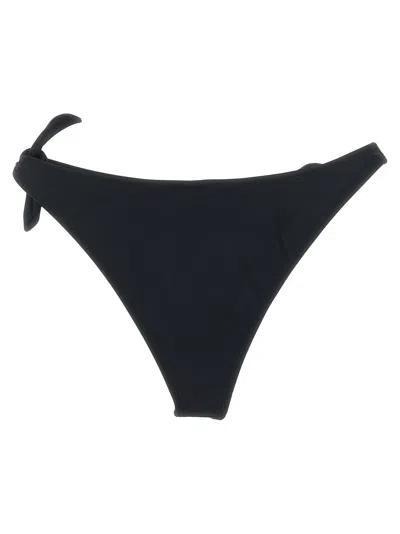 Coperni Floral Bikini Top Bow Side Ties In Black