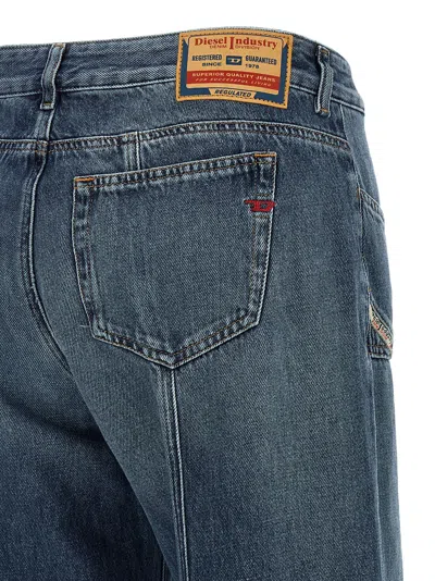Diesel D-akii Stonewashed Flared Jeans In Blue
