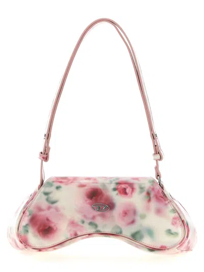 Diesel White And Pink Play Polyurethane Handbag In Neutral