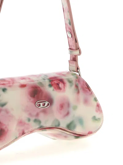 Diesel White And Pink Play Polyurethane Handbag In Neutral