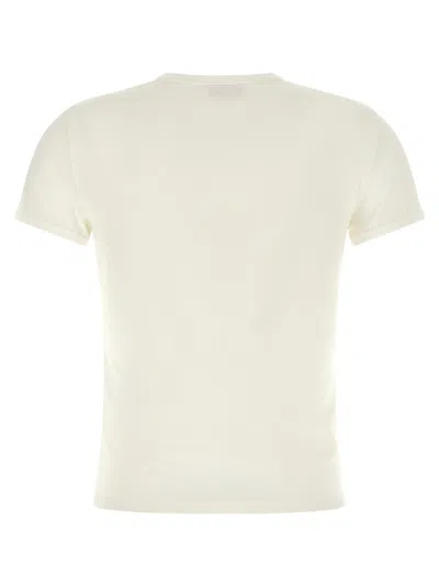 Diesel Women White T-shirt With Logo On The Front And Ribbed Design In Cotton Woman