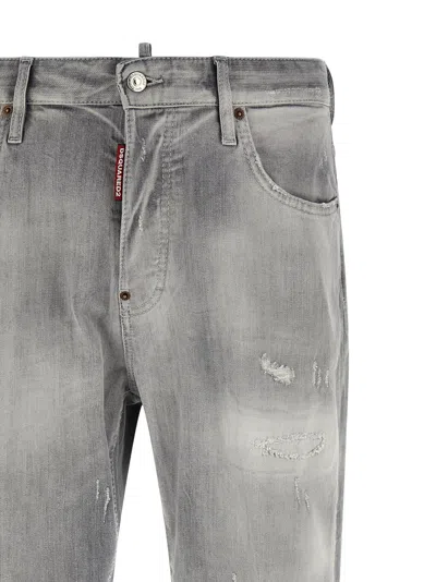 Dsquared2 642 Jeans Light Wash Grey In Gray