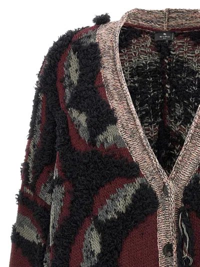 Etro Women Fringed Oversized Cardigan In Multi