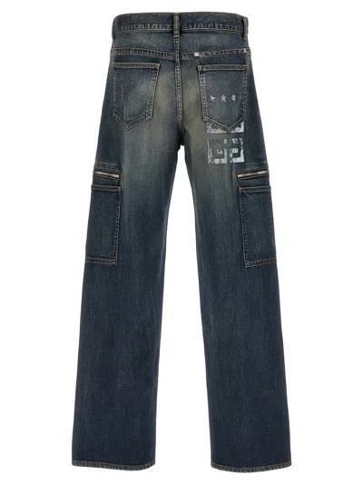 Givenchy Men Cargo Jeans In Blue