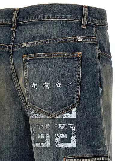 Givenchy Men Cargo Jeans In Blue