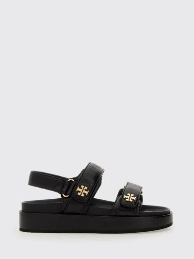 Tory Burch Kira Leather Slingback Sandals In Black