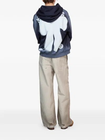 Acne Studios Mended Distressed Jeans In White