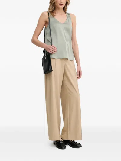 Mos Mosh Button Patch-pocket Trousers In Neutral